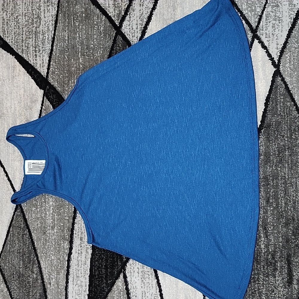 FREE PEOPLE SET-OF-5 RACERBACK RIBBED RELAXED FIT TANK-TOPS LARGE PRICE FIRM - Picture 2 of 12